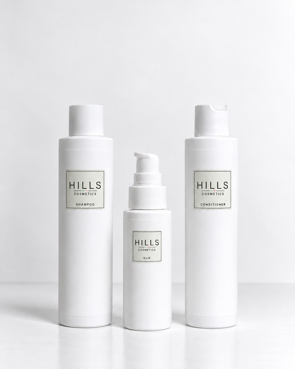Hills Cosmetics 3in1 - Shampoo, conditioner & haar olie pakket
